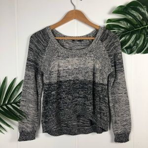 SIVER JEANS Co. Gray & Black Knit Cropped Sweater Size Small
